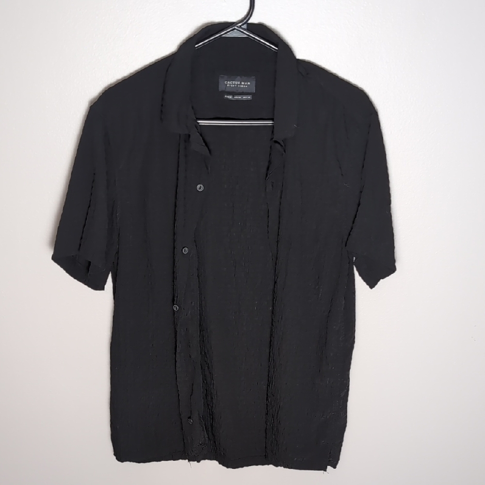 Perry Ellis Black Casual Button Down Shirt